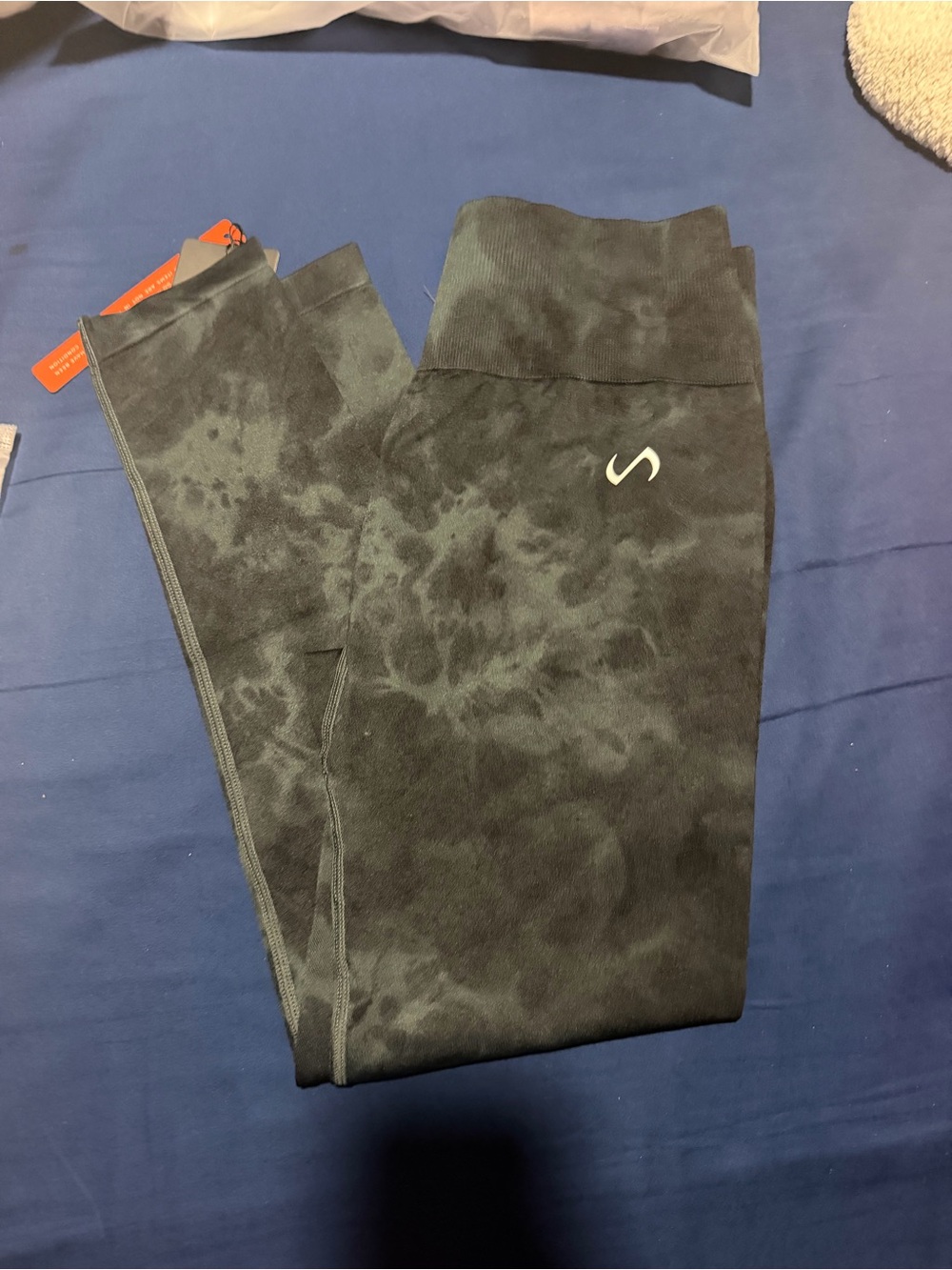 TLF Take Life Further Cosmic butt scrunch Black Tie-Dye High-Rise Active Legging
